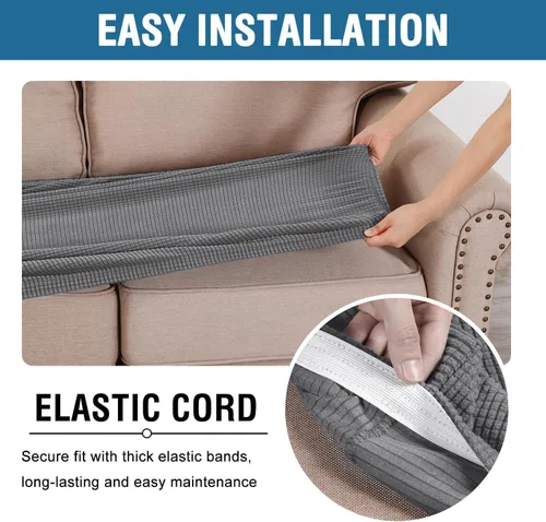 Vista 82 de H.VERSAILTEX Fundas de Cojín de Asiento Individuales Super Elásticas Fundas de Sofá Fundas de Cojín de Sofá Fundas Deslizables Juegos Tela de Sarga