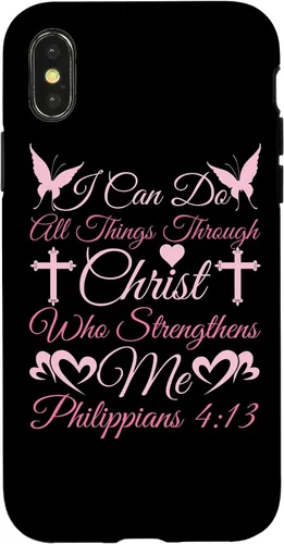 Vista 5 de Christian I Can Do All Things Through Christ Religious Case for iPhone 17