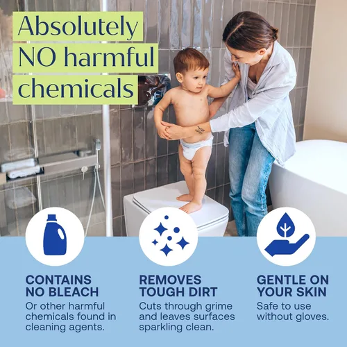 Vista 6 de Fab Tab Tabletas de repuesto en aerosol de limpieza de baño, tabletas de spray limpiador multiusos, productos de limpieza naturales, a base