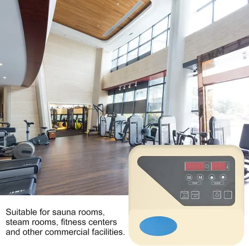 Vista 6 de Fdit - Controlador de temperatura para estufa de sauna, termostato externo LCD digital con cable de sonda de 220 V, 9 a 15 kW, panel de control