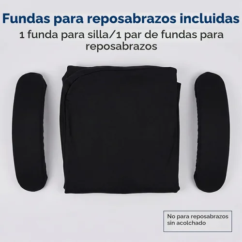 Vista 7 de WOMACO Fundas para silla de oficina, funda elástica para silla de computadora con fundas para reposabrazos, fundas universales para silla de jefe