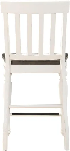 Vista 6 de Steve Silver Furniture Joanna - Juego de comedor redondo de 9 piezas, diseño de casa de campo, mesa redonda de 42 pulgadas con 8 sillas de encimera