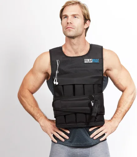 Vista 7 de RUNmax Chaleco con peso ajustable de 20 libras a 150 libras con opción de hombreras para hombres y mujeres