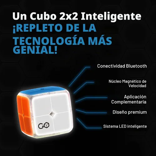 Vista 3 de GoCube 2x2: el primer cubo conectado 2x2 que te permite aprender a resolver el cubo. Rompecabezas STEM habilitado para aplicaciones que se adapta a