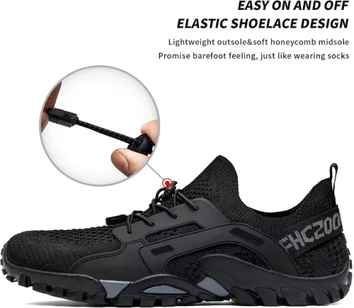 Vista 3 de SOBASO Zapatos de agua para mujeres y hombres, secado rápido, para natación, playa, zapatos acuáticos para deportes acuáticos, buceo, senderismo