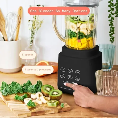 Vista 8 de Maravilloso sistema de licuadora PowerExact con motor de 700 W, tarro Tritan de 50 onzas, taza de una sola porción de 20 onzas, tapa antigoteo, 3