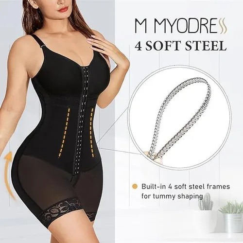 Vista 2 de M MYODRESS Fajas Colombianas Moldeadoras de cuerpo completo para mujer, body de control de abdomen, compresión poscirugía