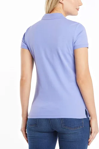 Vista 2 de Nautica Camisa polo de manga corta de 3 botones transpirable 100% algodón para mujer