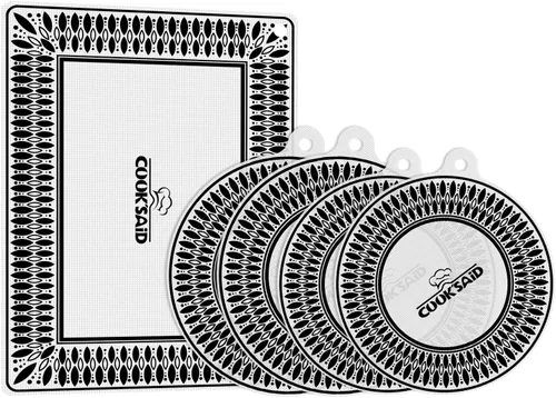 Vista 14 de Cook's Aid 2 protectores de silicona para placa de inducción de 7.9 pulgadas (magnético) Protector de estufa de inducción resistente al calor a
