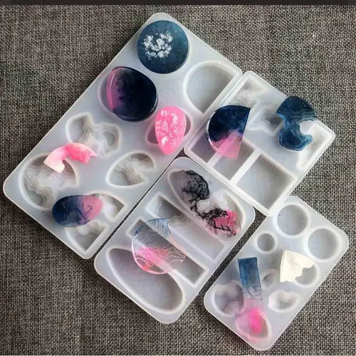 Vista 8 de 4 moldes para colgantes de resina isla, moldes de silicona oceánica para resina epoxi, moldes de resina de joyería para aretes, collares