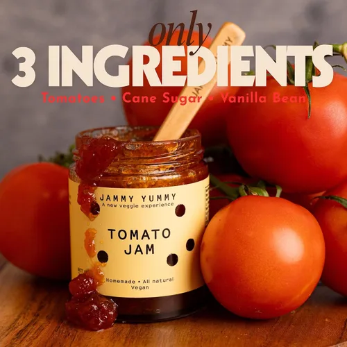 Vista 3 de JAMMY YUMMY Mermeladas (tarro de 8 onzas, tomate)