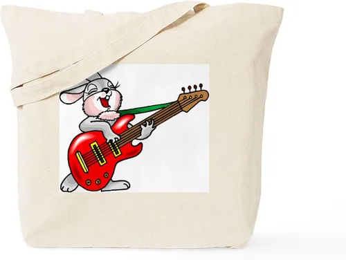 Vista 23 de CafePress Ascii Rabbit Tote Bag - Bolsa de lona natural, bolsa de compras reutilizable
