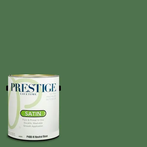 Vista 70 de Prestige Paints - Pintura exterior e imprimación en uno, 1 galón, plano, compatibilidad comparable con el color menta «Whipped Mint» de Behr
