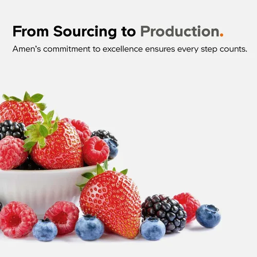 Vista 7 de Amen Paquete de vitaminas Fruits + Veggies, cápsulas multivitamínicas de alimentos integrales crudos, verduras verdes, frutas rojas y bayas, mezcla