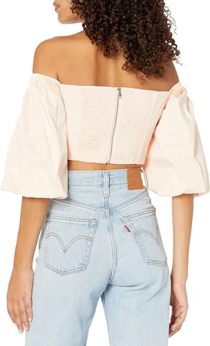 Vista 2 de GUESS Camiseta corta con hombros descubiertos para mujer