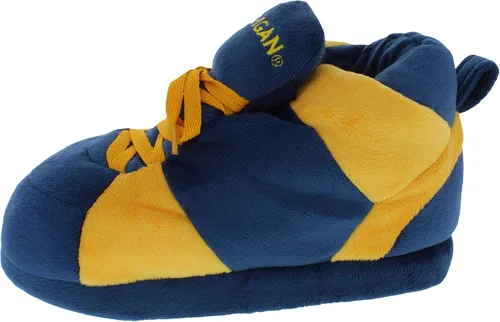 Vista 4 de Comfy Feet Everything Comfy CFNCAA01 - Pantuflas de deporte originales de Michigan Wolverines, talla XL, talla 10.5-12.5 de mujer 9.5-11.5