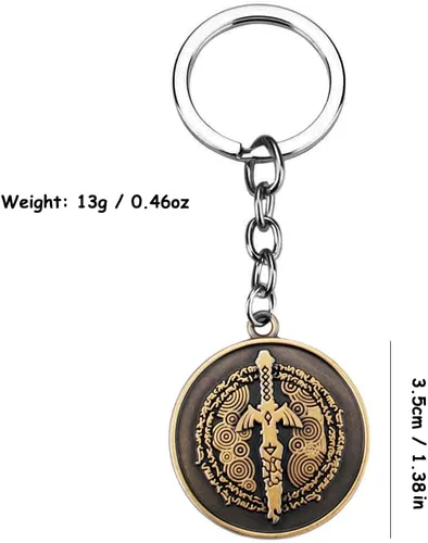 Vista 3 de The Legend of Zelda - Collar con colgante de espada maestra para cosplay, collar con etiqueta de ojo de Sheikah, regalo para hombres fanáticos