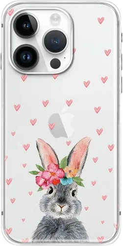 Vista 3 de Blingy's Funda para iPhone 14 Pro Max, bonito patrón de cerezas, estilo tropical, funda protectora transparente de TPU suave transparente de 6.7