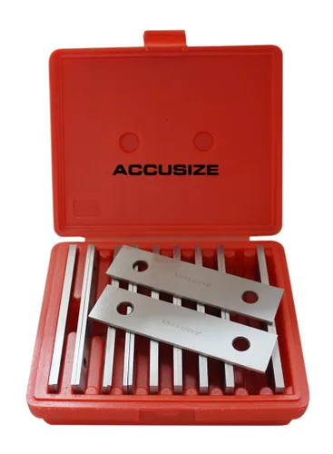 Vista 10 de Accusize Industrial Tools 1/8 '' de grosor 10 pares de juegos paralelos de precisión, 3 '' de longitud, EG10-1403