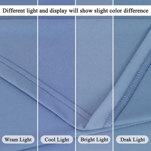 Vista 7 de Cubierta de Arco de Boda Azul Polvoriento 6FT Spandex Cubiertas de Arco Ajustadas Elásticas Cubierta de Arco Chiara de Fondo Elástico Cubiertas
