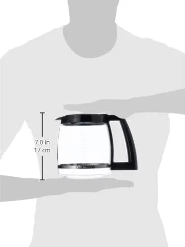 Vista 4 de Cuisinart - Jarra de café de cristal de repuesto para 12 tazas DCC-1200PRC, color negro