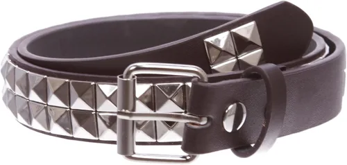 Vista 11 de Cinturón de cuero con tachuelas punk rock de 1 pulgada para niños Negro