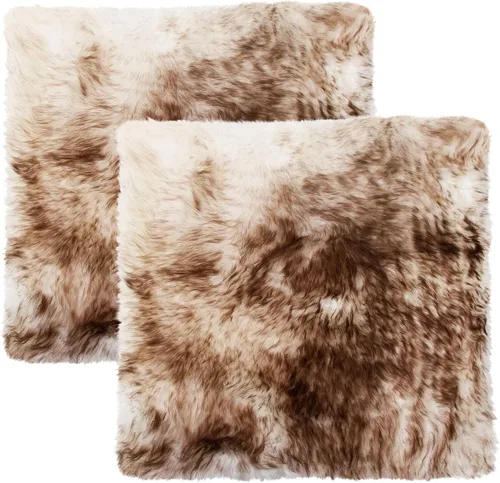 Vista 18 de Juego de 4, funda de piel de oveja natural con respaldo antideslizante 100% lana de oveja auténtica de Nueva Zelanda para asiento de automóvil