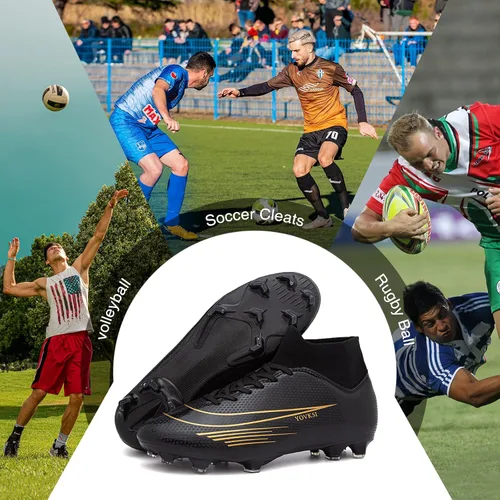 Vista 7 de CBUSTER Tacos de fútbol para hombre y mujer AG TF, Blackag