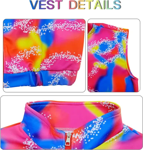 Vista 5 de Workout Costume Halloween Cosplay Vest T-Shirt Shorts Outfit 80s 90s Disco Beach Clothing for Adult Mens