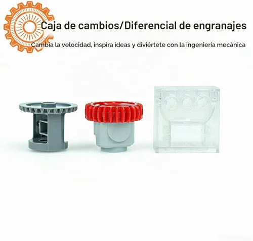 Vista 5 de Pamvava Piezas Técnicas Piezas, Ruedas Engranajes y Ejes Conjuntos Cadena Diferancial, Coche MOC Ladrillos a Granel Bloques de Construcción Juguetes