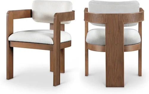 Vista 20 de Meridian Furniture Sacha - Juego de 2 sillas de comedor de terciopelo y Terciopelo coñac