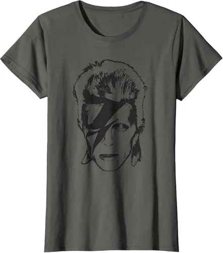 Vista 9 de David Bowie - Camiseta Lightning, Gris Asfalto
