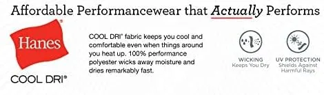Vista 4 de Hanes Cool DRI - Camiseta deportiva para hombre diseño que absorbe la humedad protección UPF 50 paquete de 2 Púrpura