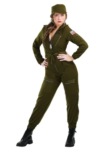 Vista 2 de Vestido para mujer piloto del ejército Multicolor