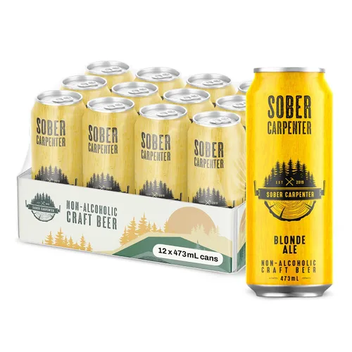 Vista 10 de SOBER CARPENTER - Cerveza sin alcohol de trigo blanco estilo belga, cerveza artesanal para todas las ocasiones, licores sin alcohol y alternativa al