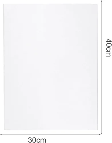 Vista 7 de Marco de pintura al óleo blanco estirado en blanco, imprimado de madera de pino para pintura acrílica para verter pintura al óleo, medios de arte