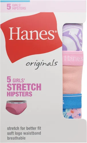 Vista 3 de Hanes Little Originals Hipsters - Ropa interior de algodón que absorbe la humedad, paquete de 5