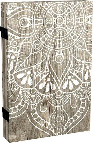 Vista 8 de Red Lantern Mandala corto de doble cara sobre lienzo de roble plegable de 2 pies con 4 paneles independientes y separador para dormitorio moderno