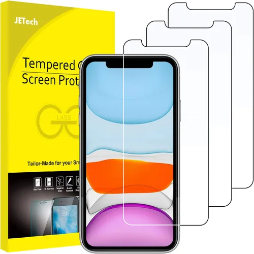 Vista 12 de JETech Protector de pantalla para iPhone SE 3/2 (edición 2022/2020), 4.7 pulgadas, película de vidrio templado, paquete de 3