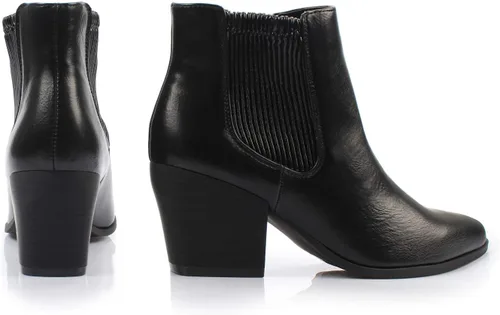 Vista 6 de Bliss - Botines cómodos de tacón grueso para mujer, estilo Chelsea