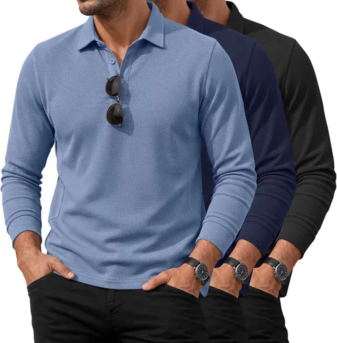 Vista 8 de Neer Paquete de 3 camisetas tipo polo para hombre