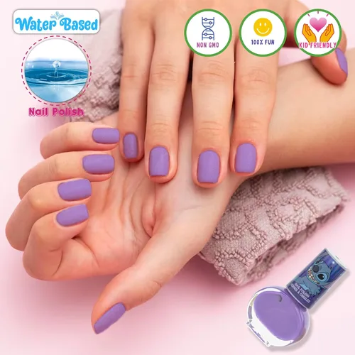 Vista 2 de Disney Stitch - Esmalte de uñas no tóxico, a base de agua, seguro, de secado rápido, juego de regalo para niños y adolescentes, colores brillantes