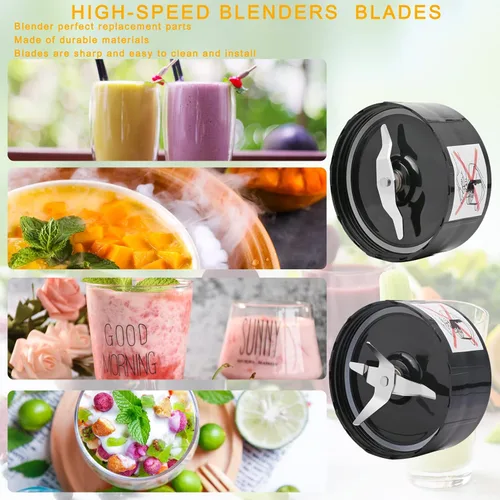 Vista 7 de Piezas de repuesto compatibles con Magic Bullet serie MB1001 de 250 W – Juego de accesorios de repuesto para licuadora prémium
