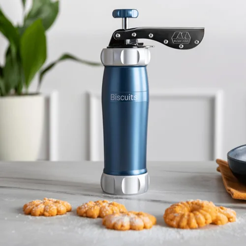 Vista 2 de MARCATO Biscuits Powder Blue Biscuits - Máquina para hacer galletas, aluminio anodizado, varias formas, 9.8 x 3.9 x 2.0 in, fácil de usar