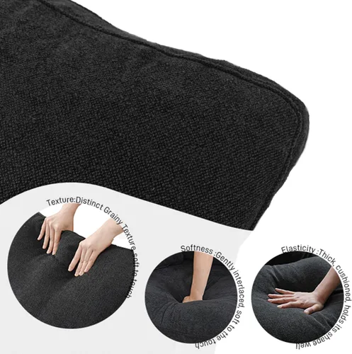 Vista 5 de Sofá modular Cloud de 160.6 pulgadas, sofá modular en forma de V con relleno de plumón para sala de estar, sofá convertible minimalista para oficina