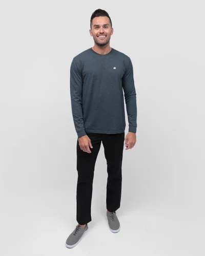 Vista 4 de INTO THE AM Camisetas de manga larga para hombre S-3 XL - Camisetas de trabajo casuales de manga larga para hombre