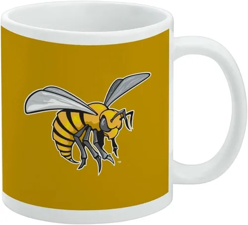 Vista 240 de Taza de cerámica con el logotipo principal de la Universidad Rider, taza de regalo novedosa para café, té y bebidas calientes, 11oz, blanca