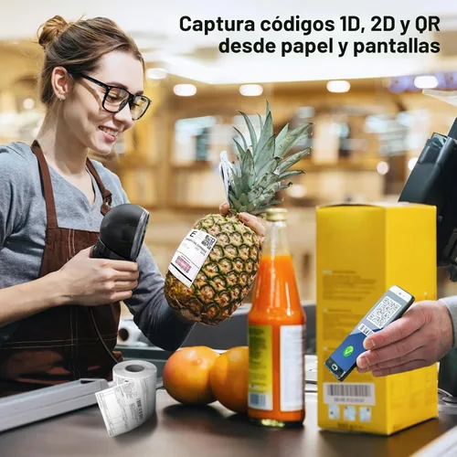 Vista 7 de Tera Escáner de código de barras omnidireccional de escritorio: 2D USB