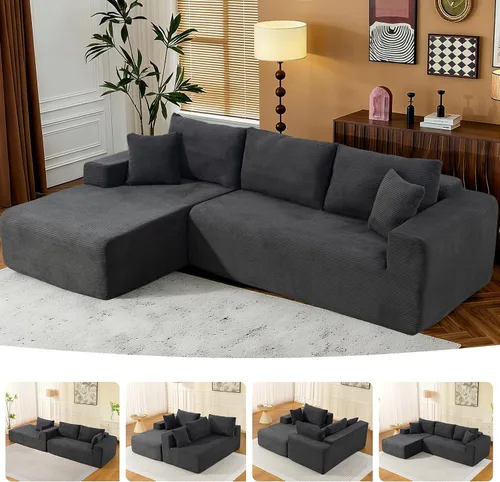 Vista 10 de Nuevo Sofá Seccional Modular Cloud Couch 2025 de 108", Sofá Seccional Modular con Chaise en Forma de L, Sofá Seccional Modular de Asiento Profundo