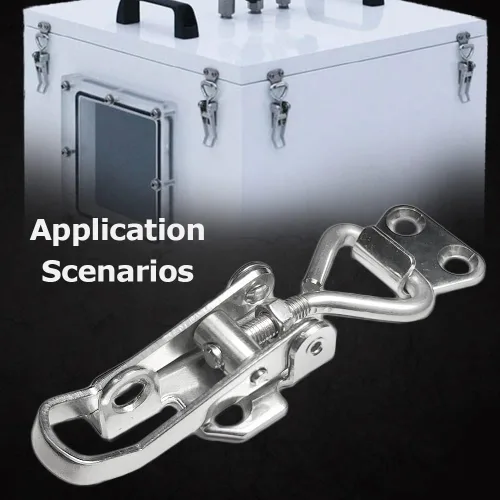 Vista 4 de Marine Toggle Catch Latch - 316 Stainless Steel Boat Anti-Rattle Fastener Clamp Hasp, Hatch Pull Locker